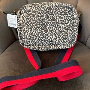 Clare V. Leopard crossbody bag